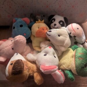 Assorted Plush Animal Finger Puppet Set of 10